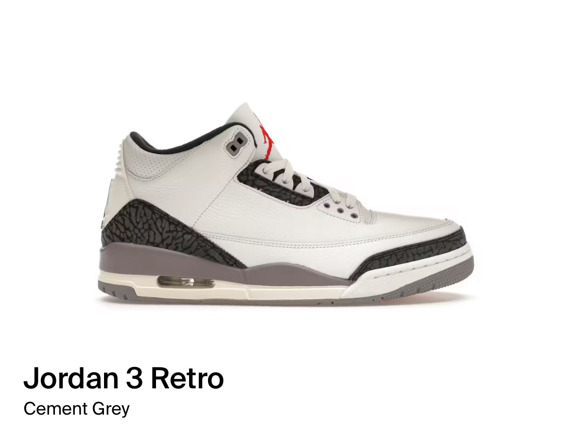 Jordan 3 Retro Cement Grey (Size 11)