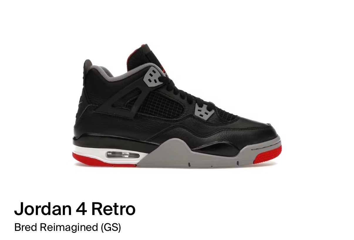 Jordan 4 Retro
Bred Reimagined (GS)
