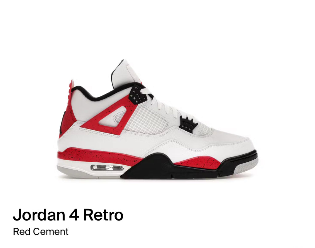 Jordan 4 Retro Red Cement (Size 9.5)