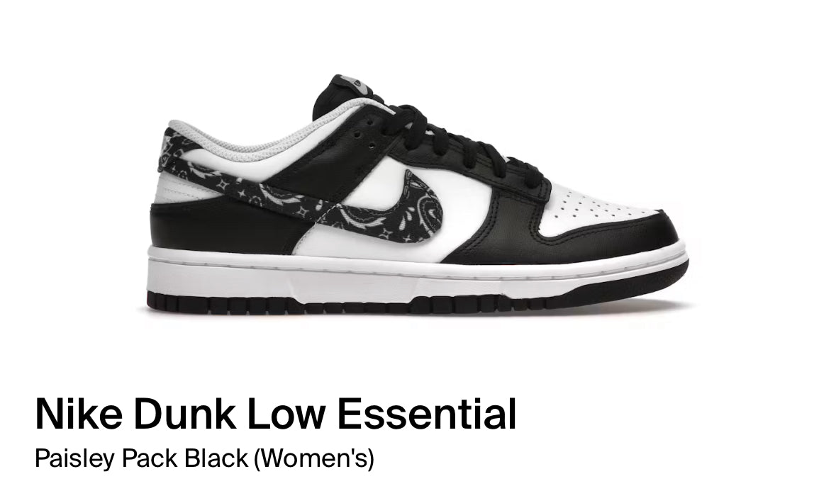 Nike Dunk Low Essential Paisley Pack Black (Women's) (Size 10W/8.5M)