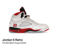 Jordan 5 Retro Fire Red Black Tongue (2025) (Size 12)