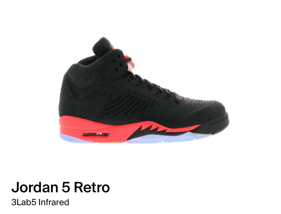 Jordan 5 Retro 3Lab5 Infrared (Size 12)