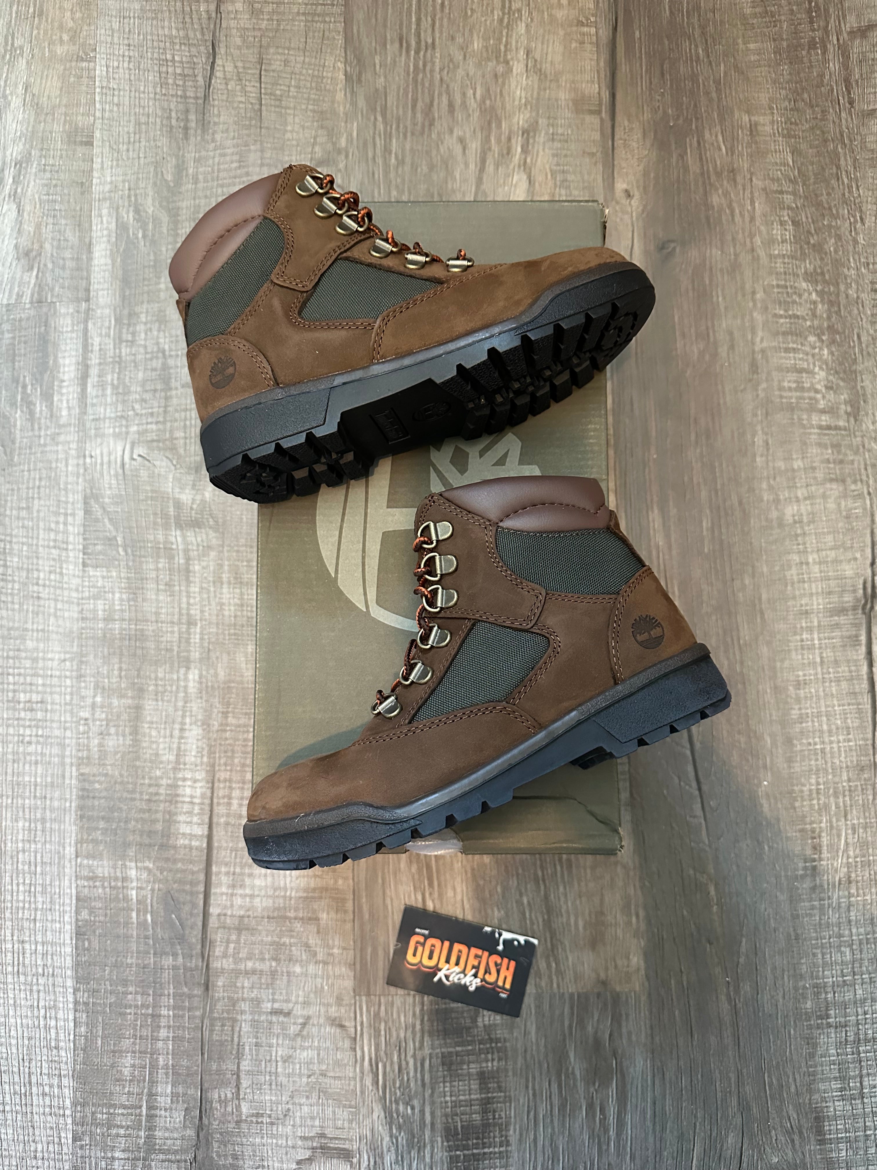 Timberland 6" Field Boot Medium Brown Olive (Size 3Y)