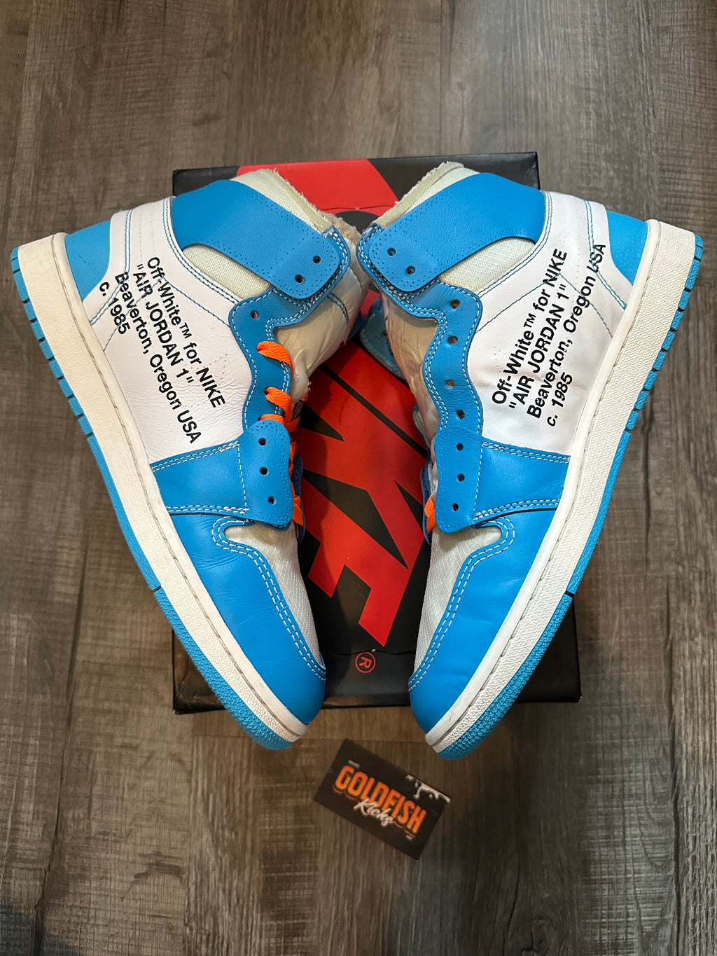 Jordan 1 Retro High Off-White University Blue (Size 11.5)