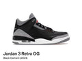 Jordan 3 Retro OG Black Cement (2024) (Size 11)