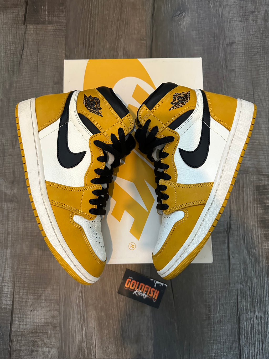 Jordan 1 Retro High OG Yellow Ochre (Size 9)