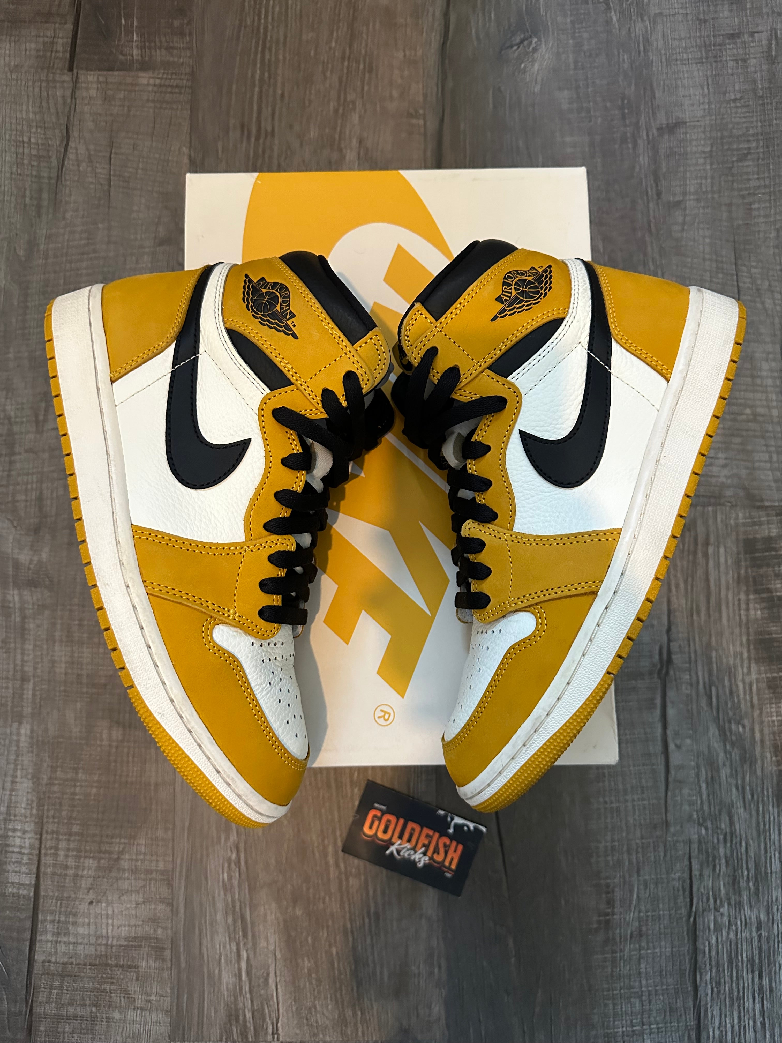 Jordan 1 Retro High OG Yellow Ochre (Size 9)