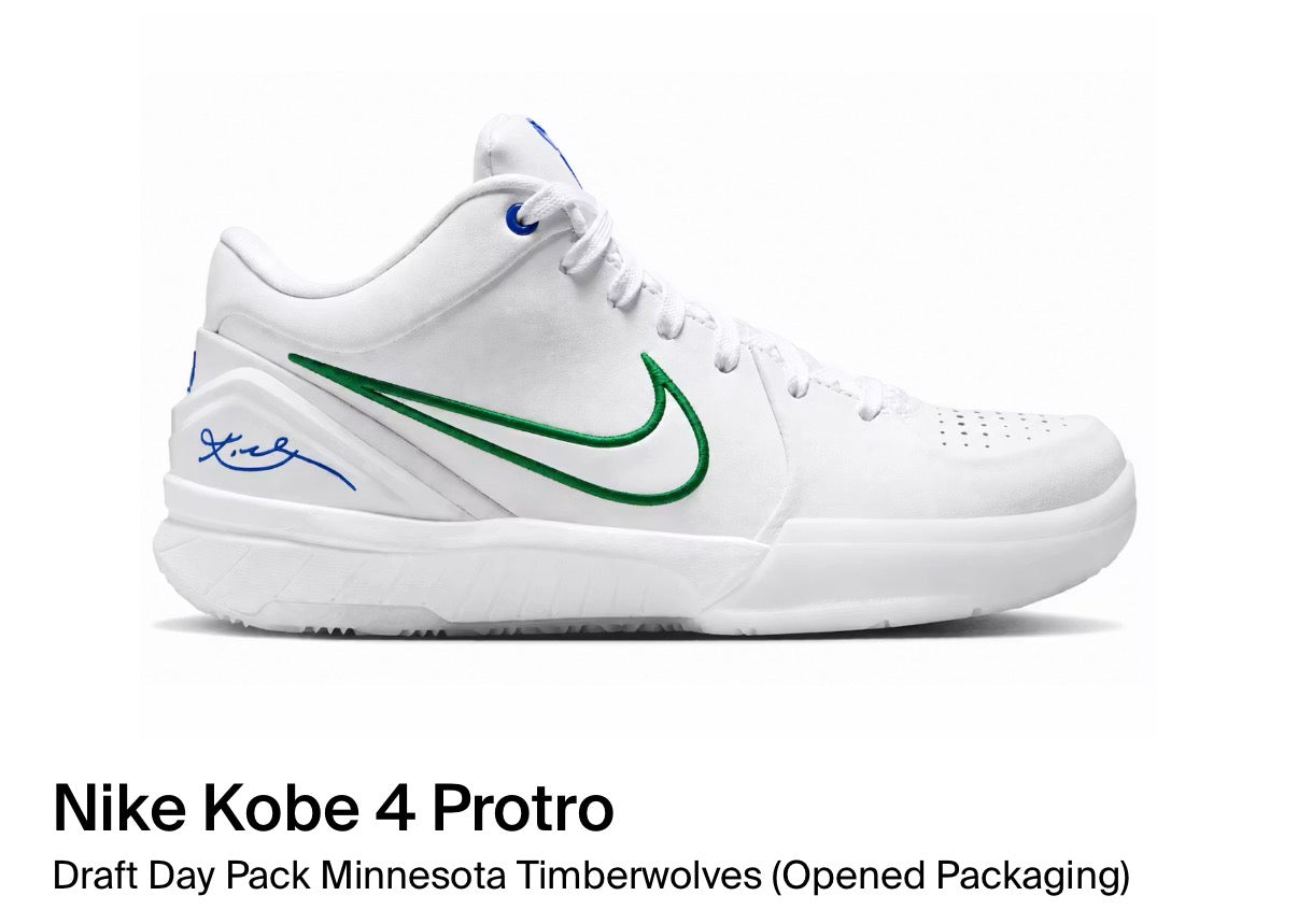 Nike Kobe 4 Protro Draft Day Pack Minnesota Timberwolves