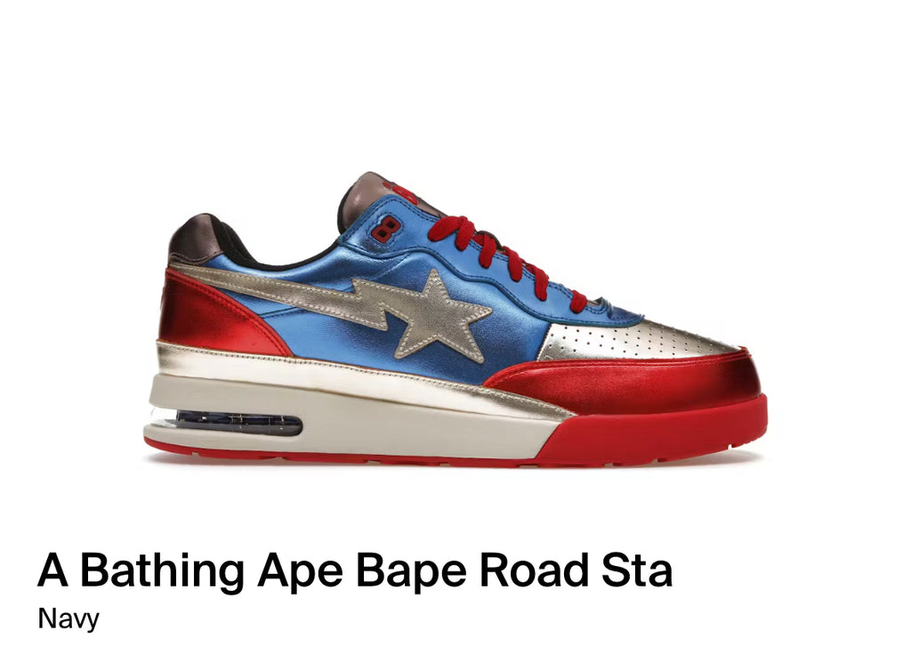 A Bathing Ape Bape Road Sta Navy (Size 12)