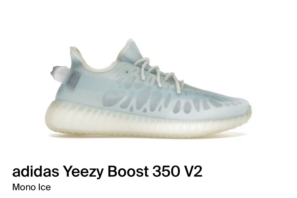 adidas Yeezy Boost 350 V2 Mono Ice (Size 6)