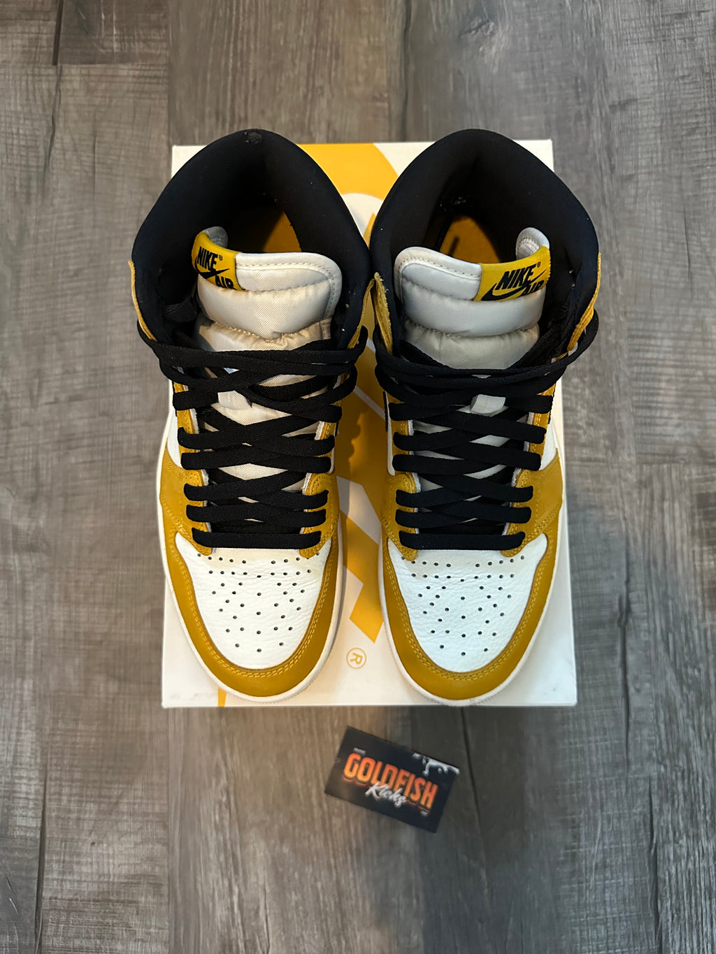 Jordan 1 Retro High OG Yellow Ochre (Size 9)