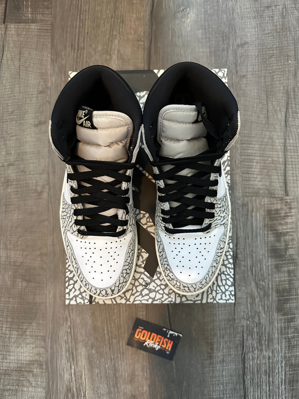 Jordan 1 Retro High OG White Cement (Size 9)