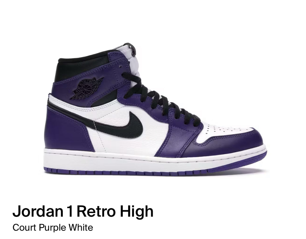 Jordan 1 Retro High Court Purple White (Size 10)