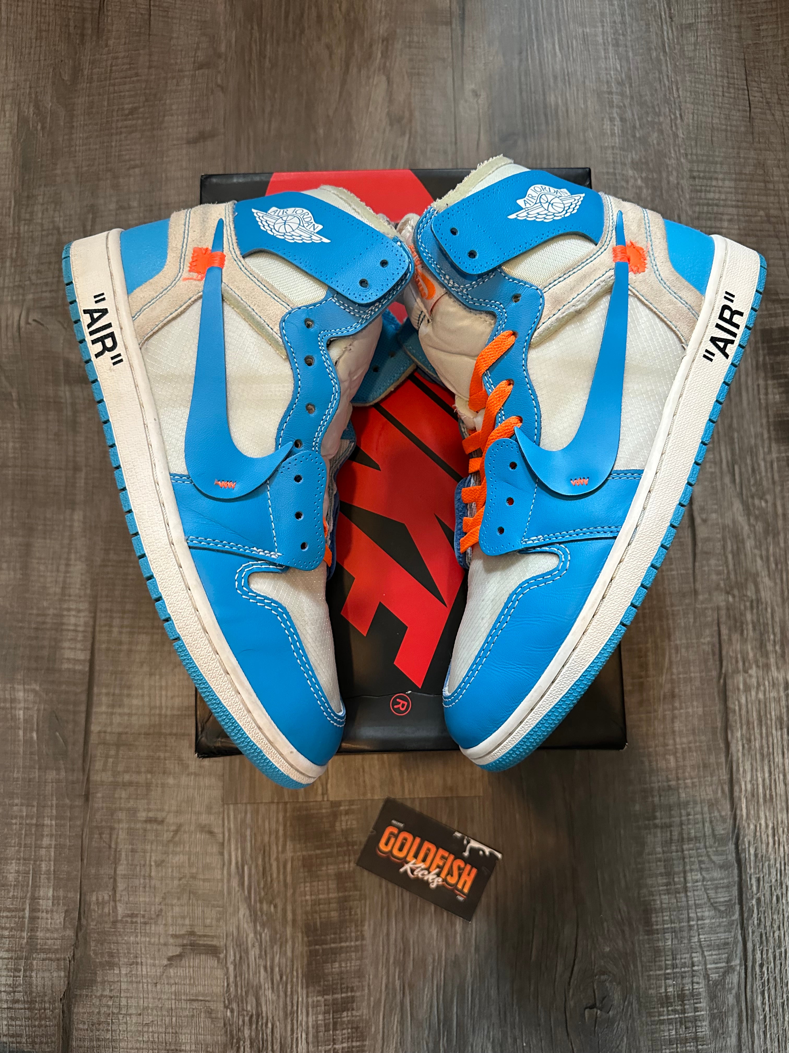 Jordan 1 Retro High Off-White University Blue (Size 11.5)