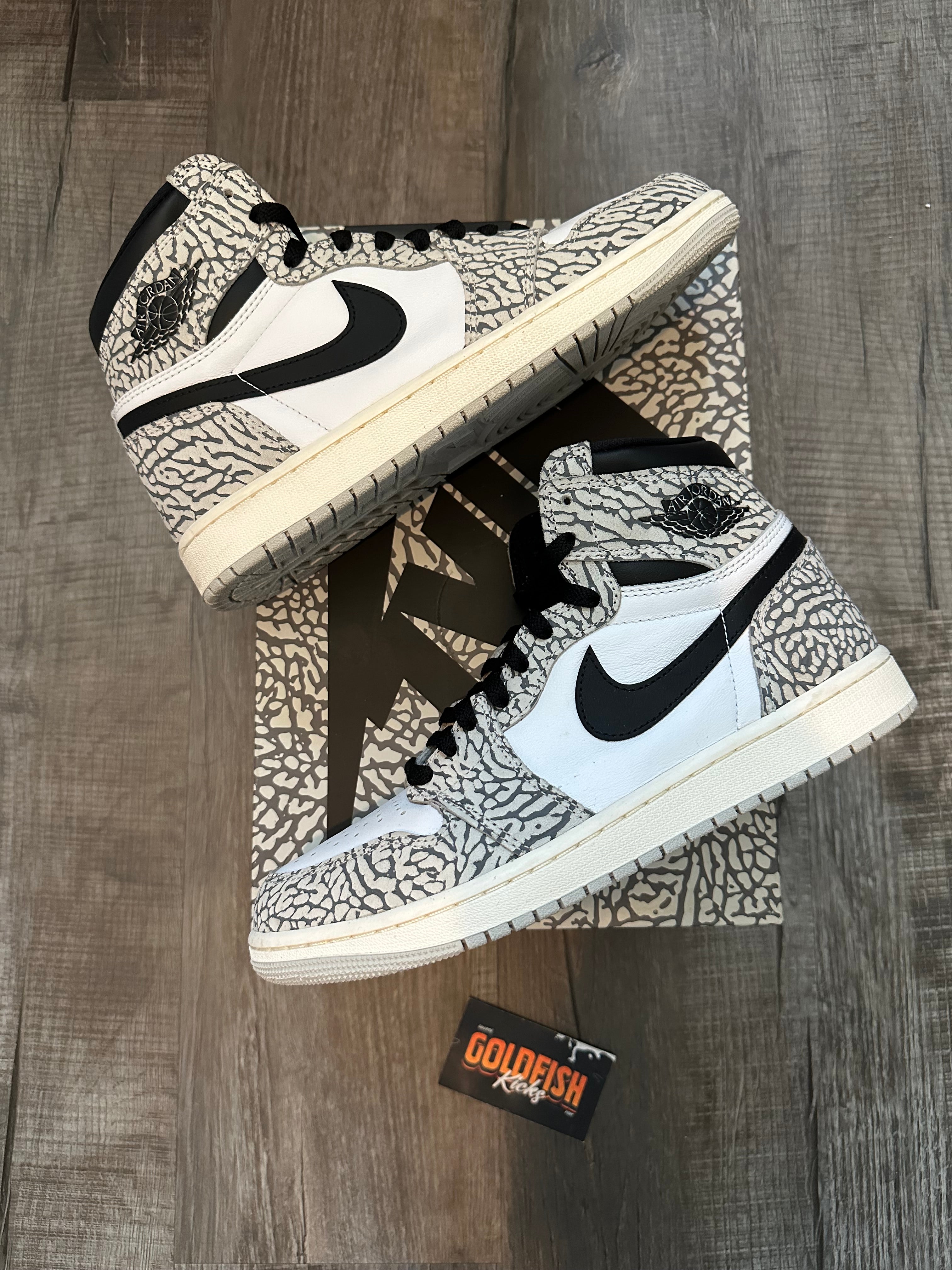 Jordan 1 Retro High OG White Cement (Size 9)