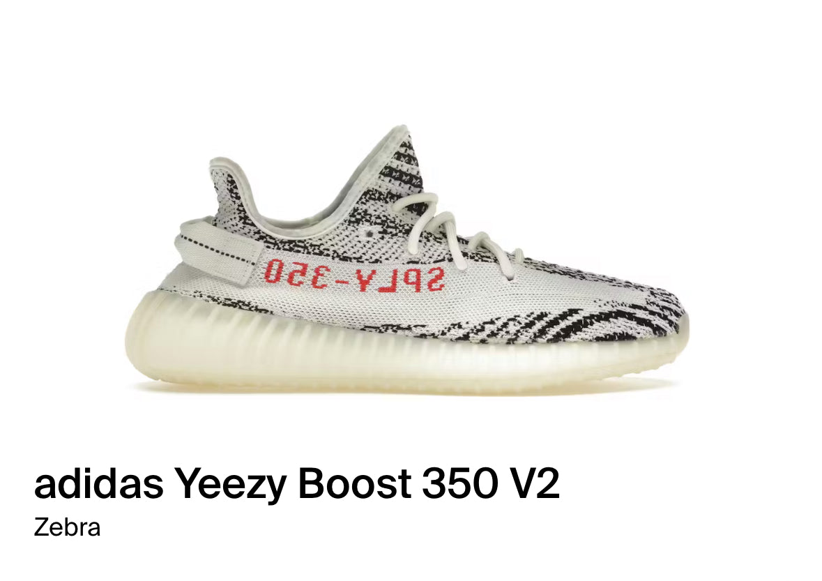 adidas Yeezy Boost 350 V2 Zebra (Size 5M/6.5W)