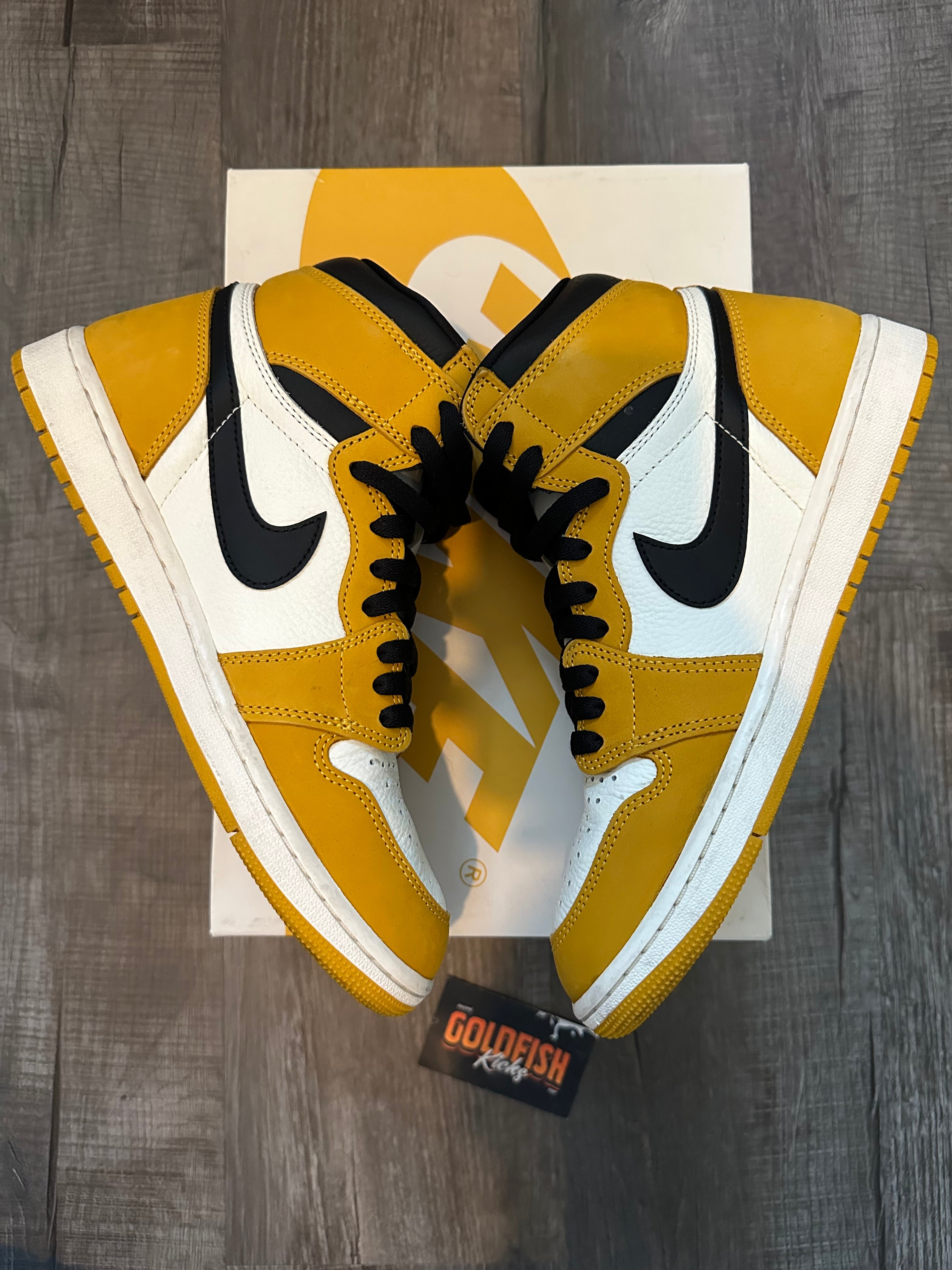 Jordan 1 Retro High OG Yellow Ochre (Size 9)