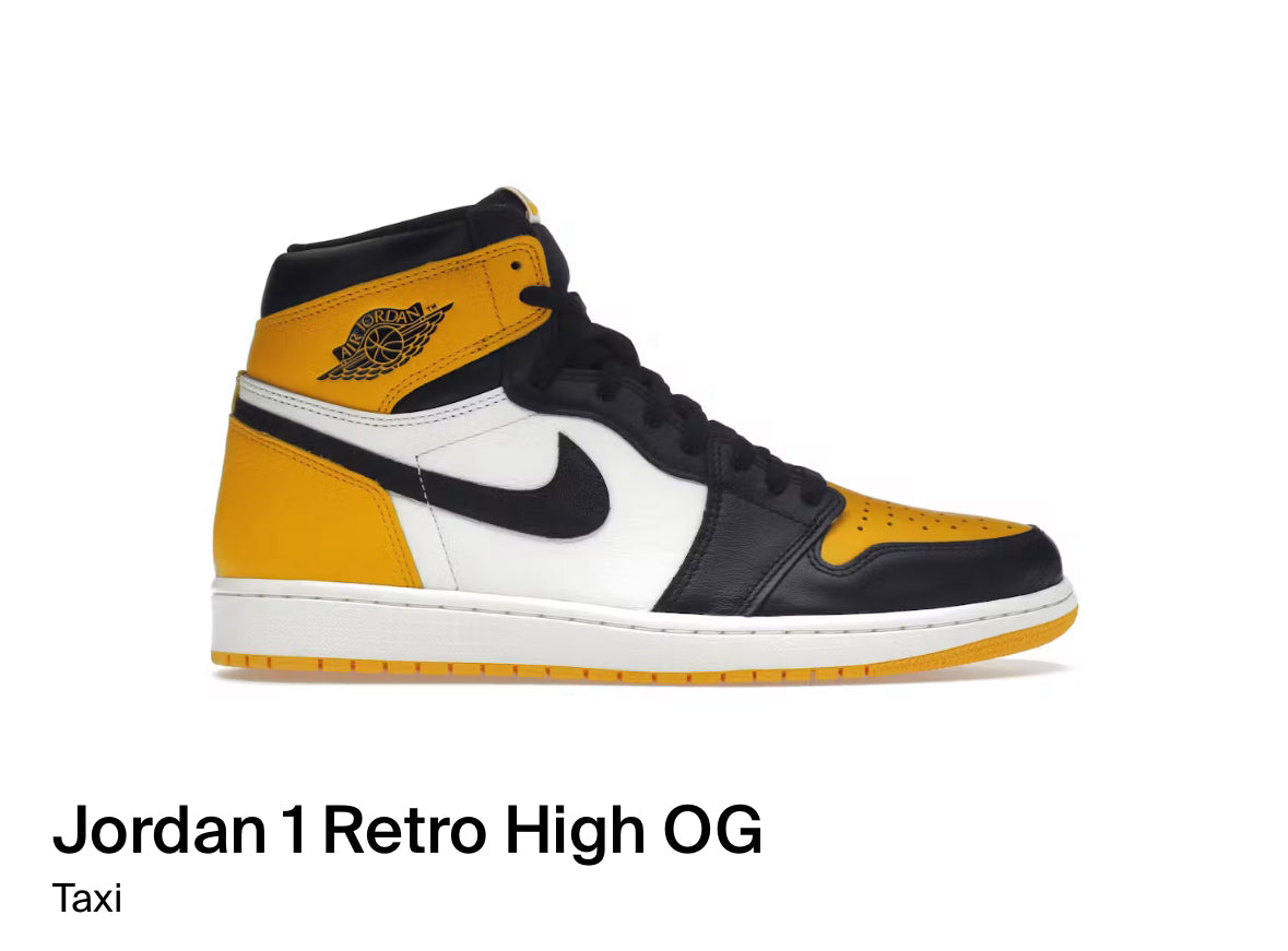 Jordan 1 Retro High OG Taxi (Size 9)