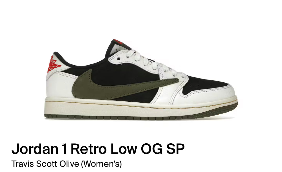 Jordan 1 Retro Low OG SP Travis Scott Olive (Women's) (Size 10W/8.5M)