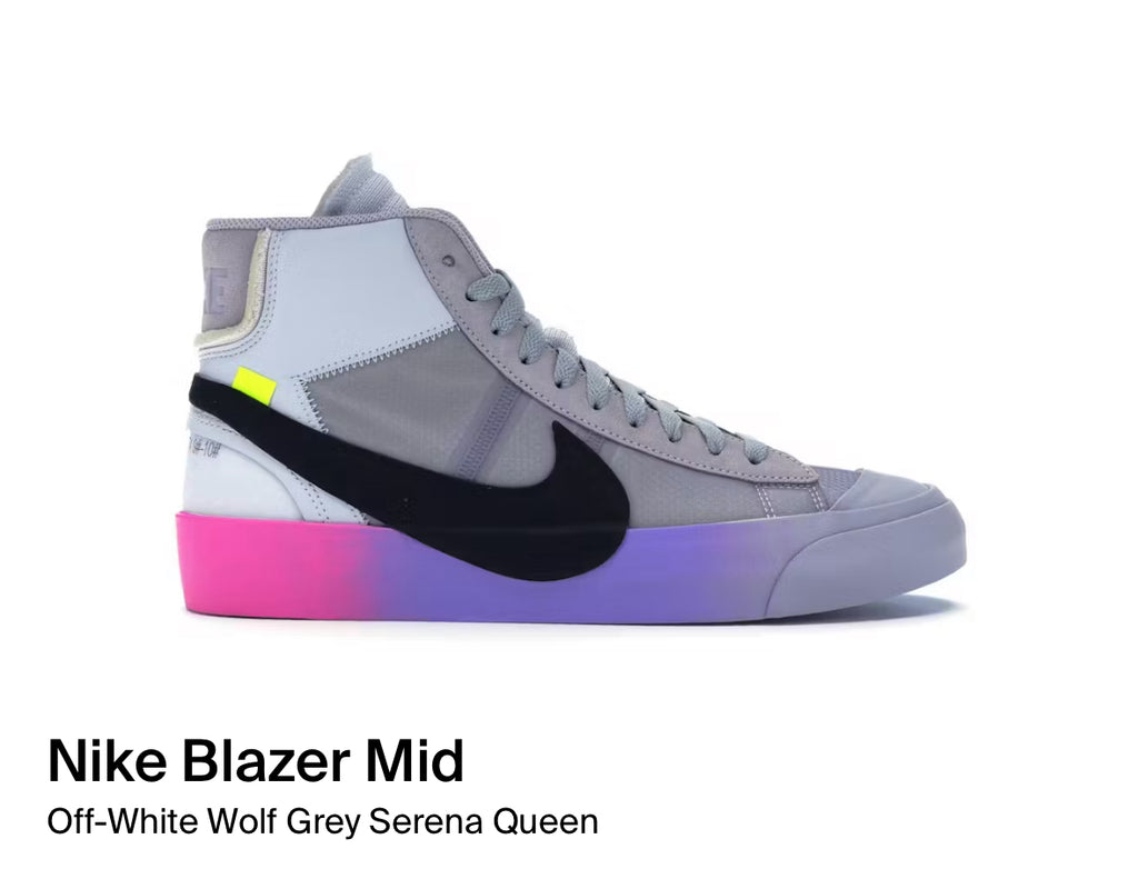 Nike Blazer Mid Off-White Wolf Grey Serena Queen (Size 8)