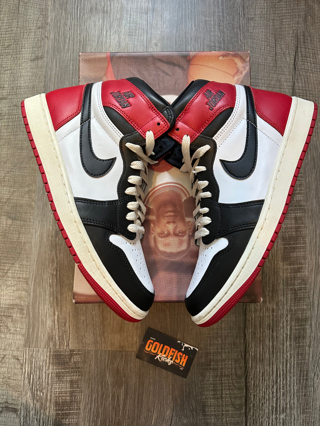 Jordan 1 Retro High OG Black Toe Reimagined (Size 9.5)