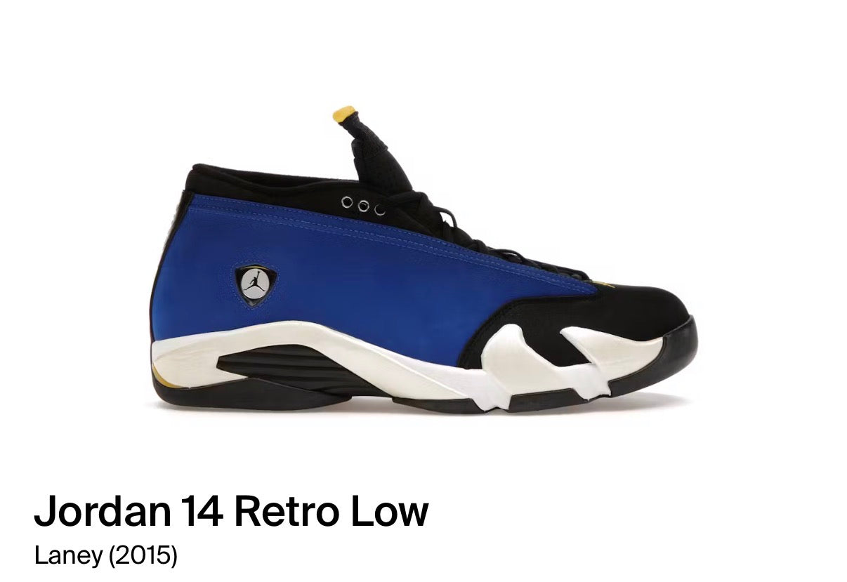 Jordan 14 Retro Low Laney (2015)