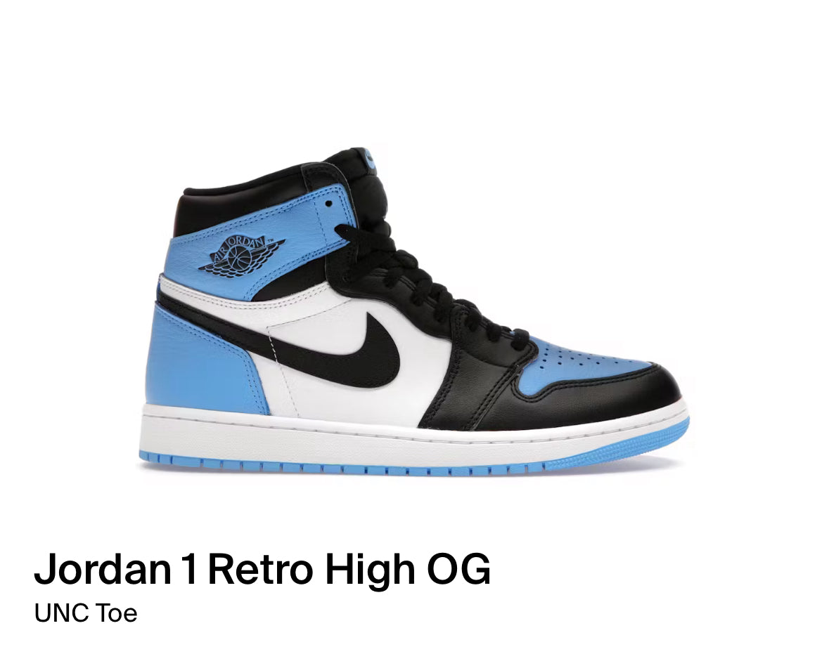Jordan 1 Retro High OG UNC Toe (Size 10.5)