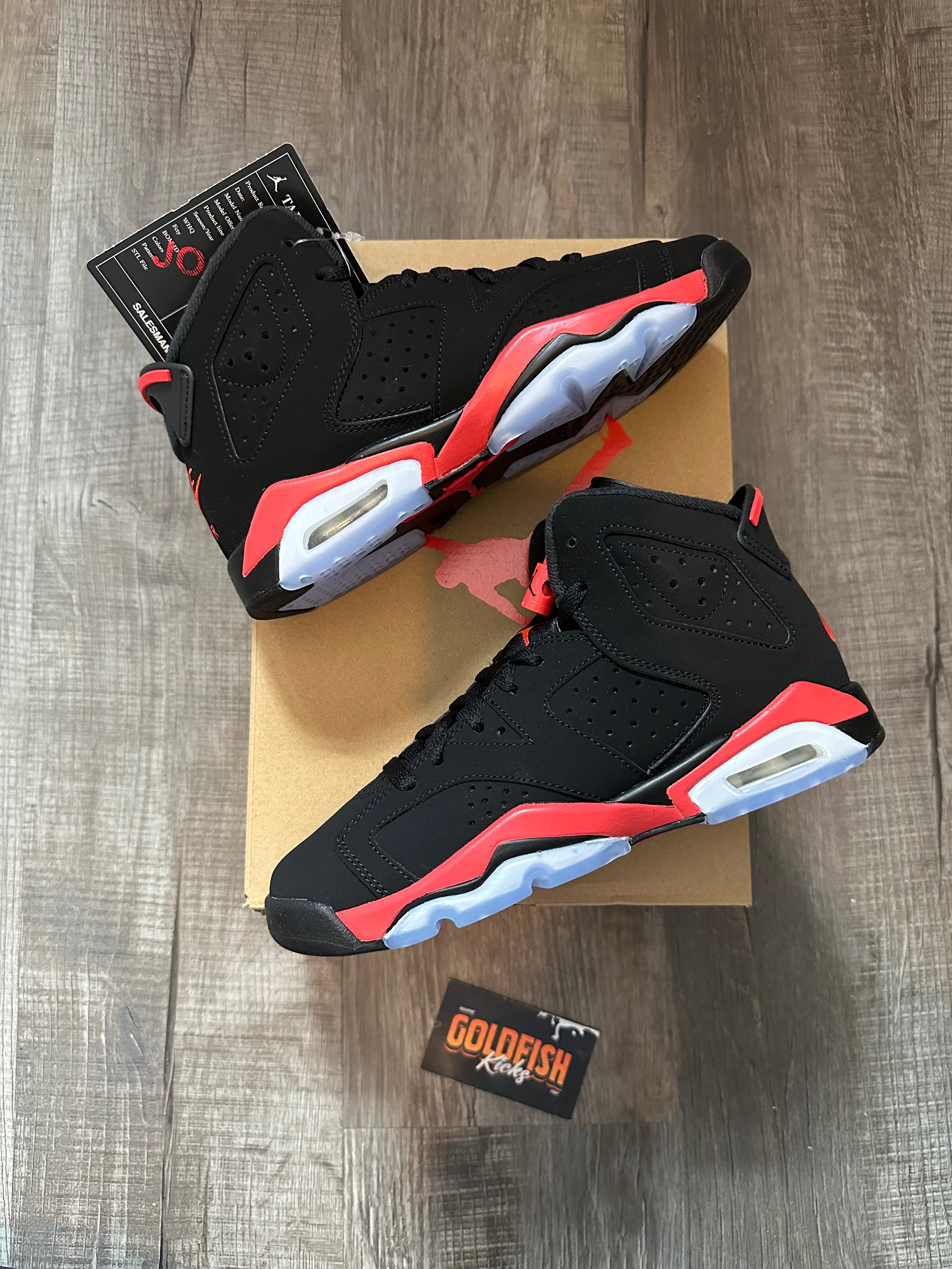 Jordan 6 Retro Infrared Salesman (GS) (Size 5Y/6.5W)
