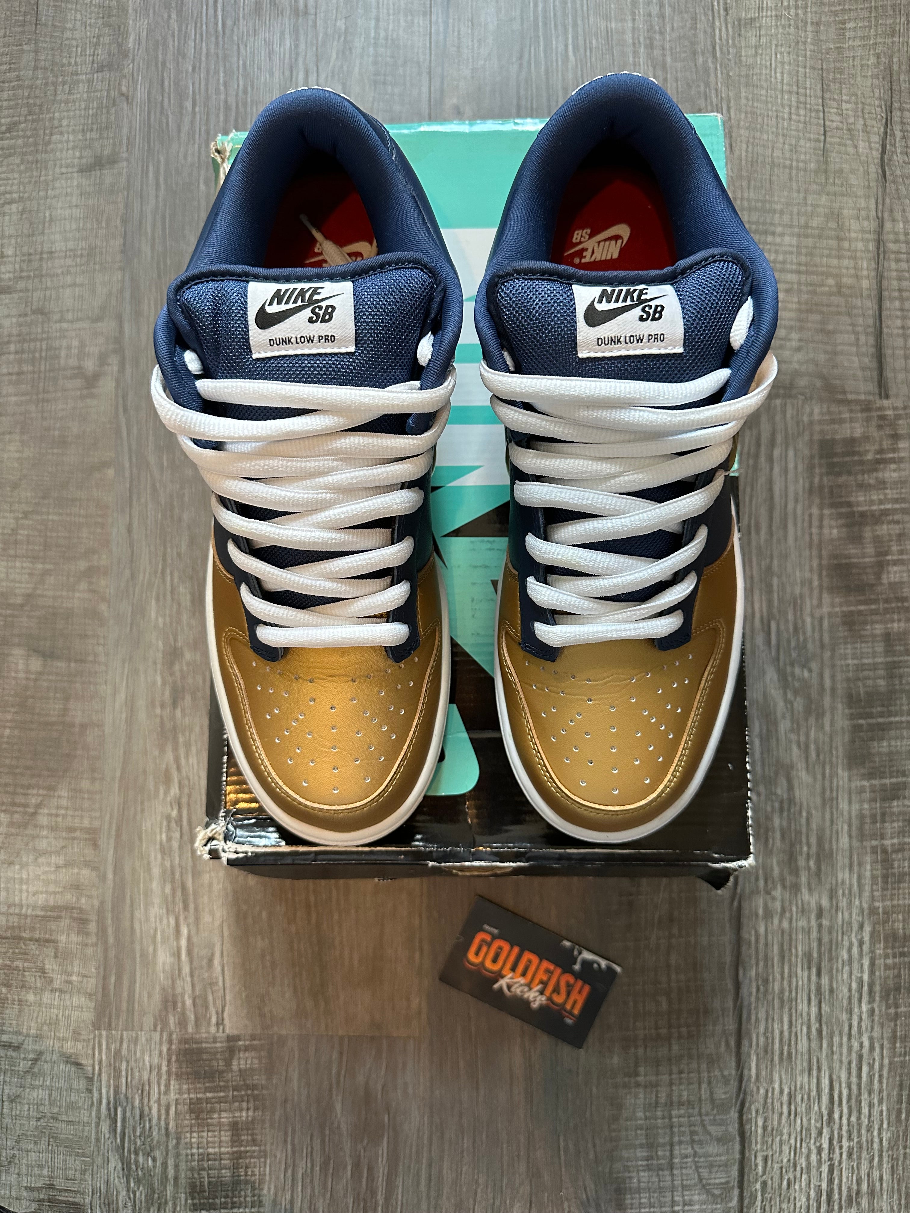 Nike SB Dunk Low Supreme Jewel Swoosh Gold (Size 9.5)